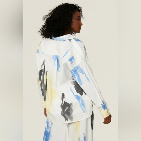 3.1 Phillip Lim Printed Collared Button Up Shirt Women's Size 0 EUC - Picture 6 of 13